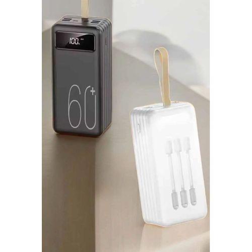 Powerbank 60.000 Mah Hızlı Şarj 4 Çıkışlı Uzun Şarj Süreli Dijital Göstergeli