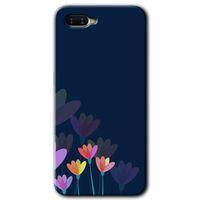 Oppo Rx 17 Neo Kılıf HD Desen Baskılı Arka Kapak - Çizim Çiçekleri