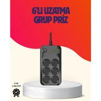 Usb Type-c Destekli Termal Korumalı 6’lı Uzatma Priz 10a 2m