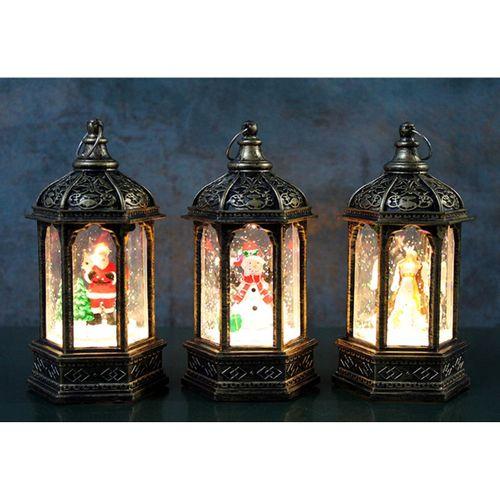 Yılbaşı Temalı Işıklı Kar Küresi