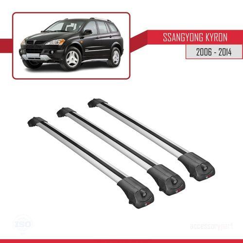 Ssangyong Kyron 2006-2014 Arası ile uyumlu ACE-1 Ara Atkı Tavan Barı GRİ 3 ADET BAR