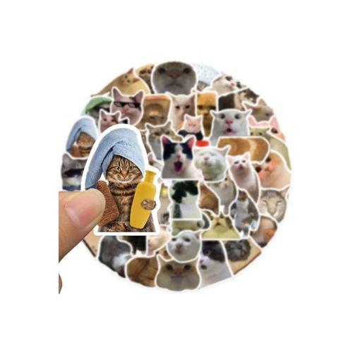 Çılgın Kediler Macbook Notebook Tablet Telefon Ajanda Laptop Defter Sticker Seti