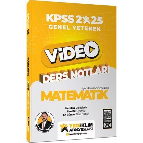 2025 KPSS Matematik Genel Yetenek Atölye Serisi Video Ders Notları Yediiklim Yayınları