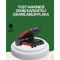 2000 Watt Teflon Tost Makinesi – Geniş Plaka, Ayarlanabilir Isı, Kolay Temizlik