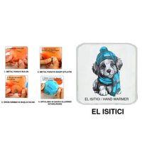 Mavi Bereli Köpek Cep Sobası,El Isıtıcı,Sıcak Su Torbası Pvc  10X9,5Cm