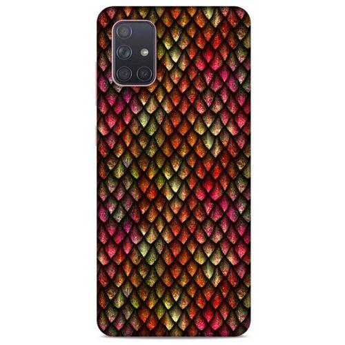 Samsung Galaxy A71 Kılıf Dragons (8) Baskılı Kılıf Ejderha Deri Pembe