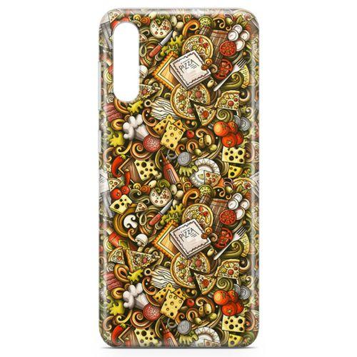 Samsung Galaxy A30s Kılıf Doodle Restaurant Arka Kapak Koruma Desenli Full Koruyucu