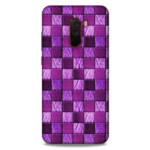 Xiaomi Pocophone F1 Kılıf Patchwork (5) Koruma Kabı Fuşya