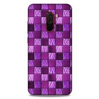 Xiaomi Pocophone F1 Kılıf Patchwork (5) Koruma Kabı Fuşya