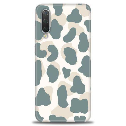 Xiaomi Mi 9 Lite Kılıf HD Baskılı Kılıf - Mavi Bej + Tam Ekran Koruyucu