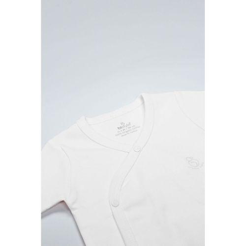 Bistyle Bistyle Organik Natural Basic Style Kruvaze Yarım Kol Body BS17101 Beyaz