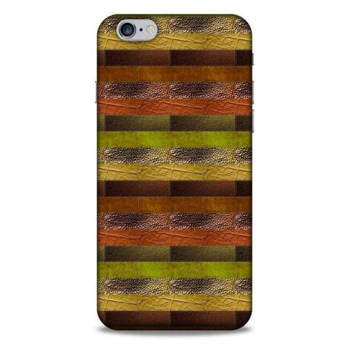 Apple Iphone 6 Plus Kılıf Patchwork (48) Bumper Kılıf Kahve Yeşil