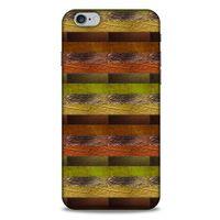 Apple Iphone 6 Plus Kılıf Patchwork (48) Bumper Kılıf Kahve Yeşil