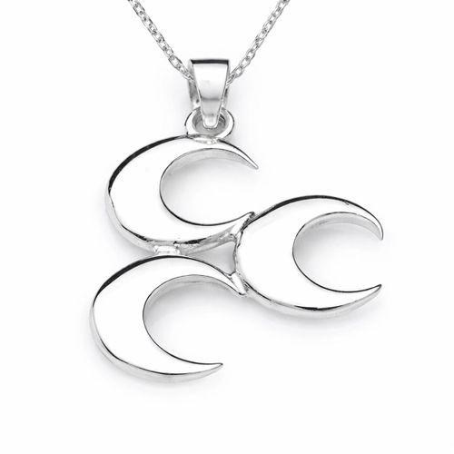 Gümüş Üç Hilal Kolye