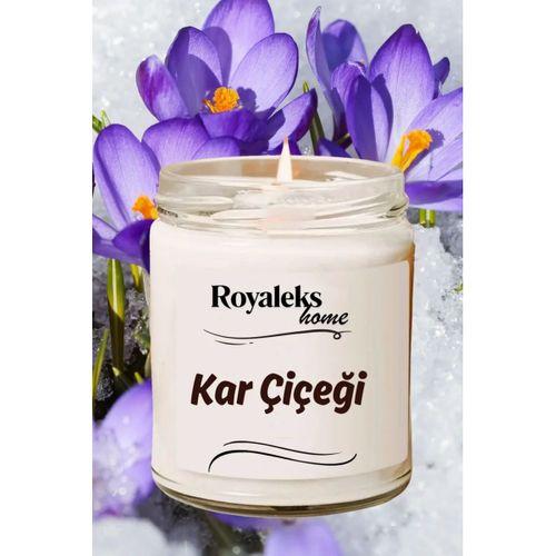 Doğal Özel Seri Kokulu Dekoratif Kavanoz Mum 210 cc - Kar Çiçeği - RYL