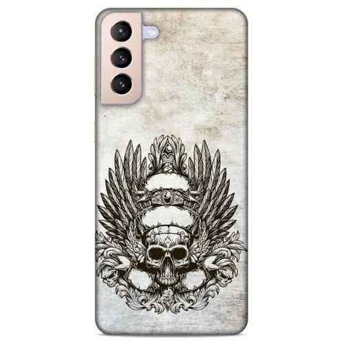 Lopard Samsung Galaxy S21 Plus Uyumlu Kılıf Tattoo's (6) Silikon Kılıf Siyah Gri