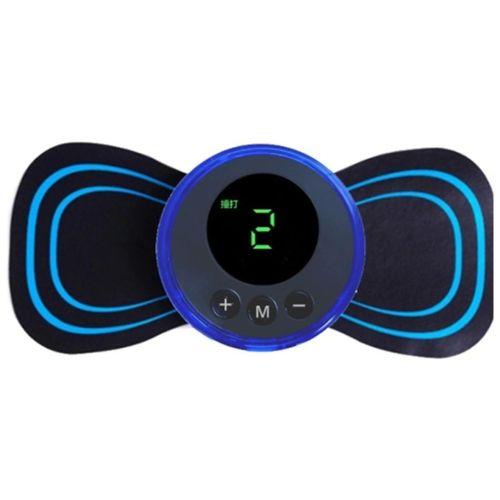 8 Modlu Mini Şarjlı Kelebek Lcd Ekran Ems Boyun Omuz Kol Sırt Elektrikli Masaj Bantı Kas Stimülatörü