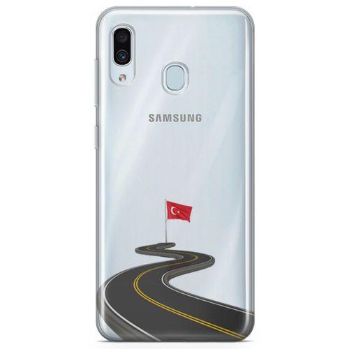 Samsung Galaxy A40 Kılıf Türkiye Yolları Arka Kapak Koruma Desenli Full Koruyucu