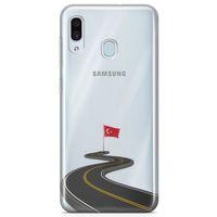 Samsung Galaxy A40 Kılıf Türkiye Yolları Arka Kapak Koruma Desenli Full Koruyucu