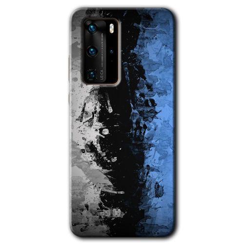 Potkal Hediye Fabrikası Huawei P40 Pro HD Baskılı Kılıf + 9D Tam Ekran Koruyucu - Abstract Wallpaper