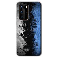 Potkal Hediye Fabrikası Huawei P40 Pro HD Baskılı Kılıf + 9D Tam Ekran Koruyucu - Abstract Wallpaper