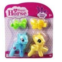 L-34-10 - PONY 2 Lİ FİGÜR SET TOKALI KARTELA MAVİ