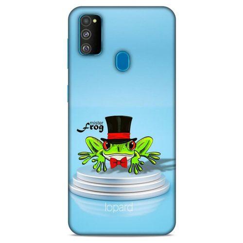 Samsung Galaxy M30s Kılıf FunnyMaX (7) Telefon Kılıfı Açık Mavi Kurbağa