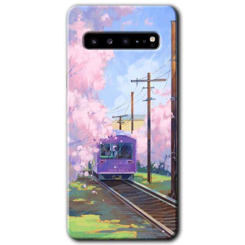 Potkal Hediye Fabrikası Samsung Galaxy S10 Plus Kılıf HD Desen Baskılı Arka Kapak - Rails Paint