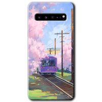 Potkal Hediye Fabrikası Samsung Galaxy S10 Plus Kılıf HD Desen Baskılı Arka Kapak - Rails Paint