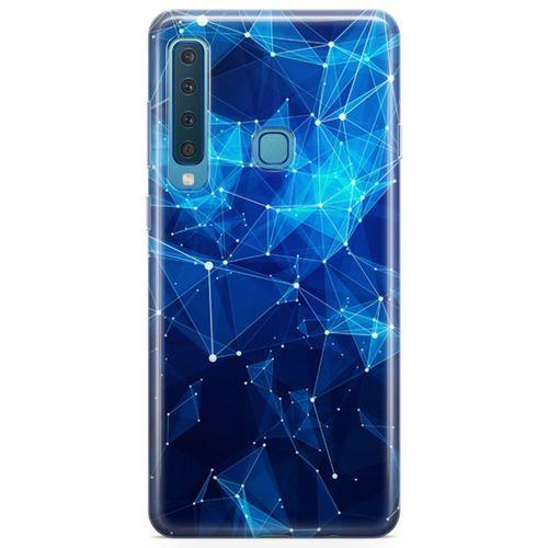 Samsung Galaxy A9 2018 Kılıf Mavi Ağ Güvenliği Arka Kapak Koruma Desenli Full Koruyucu
