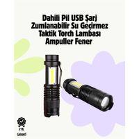 2000 Lümen Led El Feneri - Suya Dayanıklı, Odaklı, Klipsli