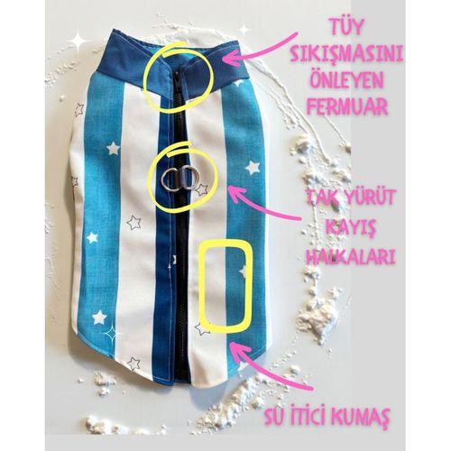 Star Sky Rain Küçük Köpek Yağmurluk Ceket