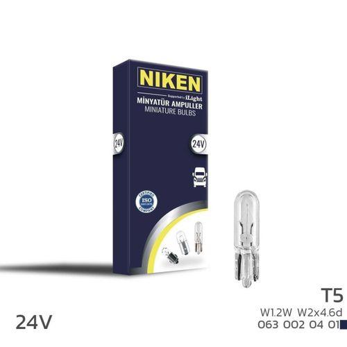 Niken 24V T5 Ampul (W1.2W) W2X4.6D 10 LU