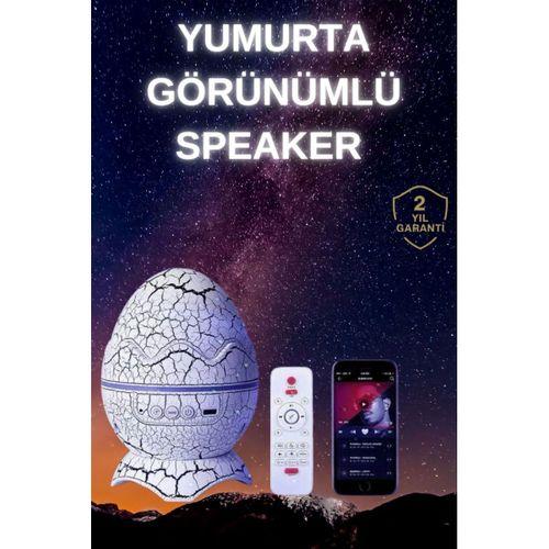 Yumurta Şeklinde Su Dalgalı Bluetooth Speaker Lamba Renkli Şarjlı