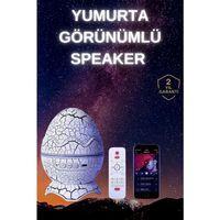 Yumurta Şeklinde Su Dalgalı Bluetooth Speaker Lamba Renkli Şarjlı