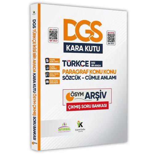 DGS Türkçenin Kara Kutusu KONU KONU PARAGRAF 1 Konu Özetli D Çözümlü ÖSYM Çıkmış Soru Bankası