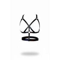 Siyah Kadın Kemer Deri Vücut Aksesuarı Çapraz Detaylı - Brf1294