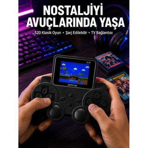 Retro Gamepad Oyun Konsolu 520 Oyunlu Tv Çıkışlı El Konsolu
