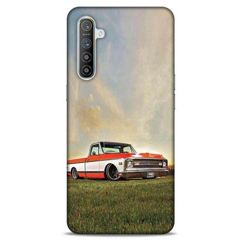 Lopard Oppo Realme XT Uyumlu Kılıf PickUpX (29) Arka Koruma Kılıfı Turuncu Beyaz