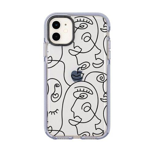 iPhone 12 Mini Face Art Desenli Candy Bumper Silikonlu Telefon Kılıfı