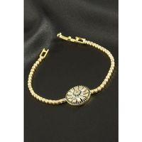 Yuvarlak Zirkon Taşlı Çocuk Bileklik 16 cm