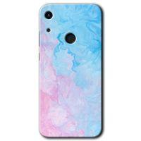MRCİLETİSİM Huawei Y6s Kılıf Kapak - Blue Art +Hayalet Ekran Yandan Gözükmez