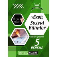 YÖKDİL Sosyal Bilimler Tamamı Çözümlü 5 Deneme Pegem Yayınları