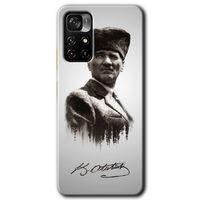 Xiaomi Redmi Note 11T Kılıf HD Desen Baskılı Arka Kapak - Mustafa Kemal Atatürk