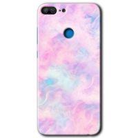 Honor 9 Lite HD Baskılı Kılıf + 9D Tam Ekran Koruyucu - Pembe-Duman