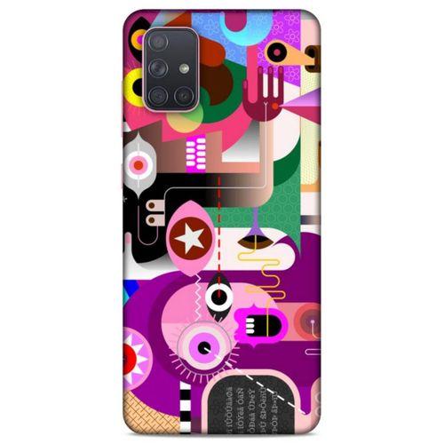Lopard Samsung Galaxy A71 Uyumlu Kılıf Soyut Sanat (22) Desenli Tam Koruma Kılıfı