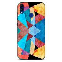 Huawei Honor 8C Kılıf Pastel Renkler (25) Antişok Kapak Mavi Sarı