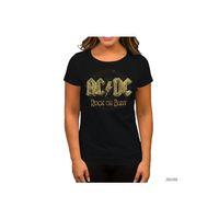 AC DC Rock or Bust Siyah Kadın Tişört