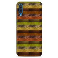 Samsung Galaxy A30s Kılıf Patchwork (48) Bumper Kılıf Kahve Yeşil
