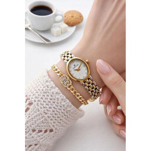 Daniel Klein Çelik Kordon 30 Mt Suya Dayanıklı Özel Tasarım Kadın Kol Saati + Bileklik VS.BLKT.0897